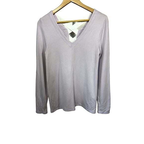LILLY PULITZER Women's Cross Back V-Neck Long Sleeve Top Purple Size Small - Picture 1 of 11